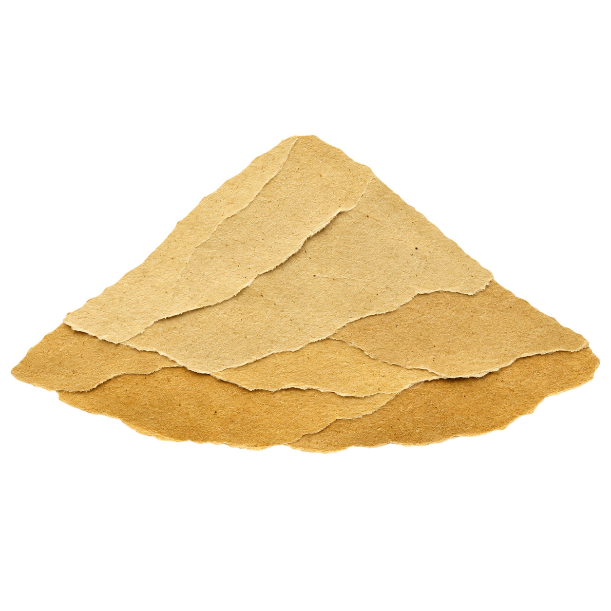 A small mound of golden sand