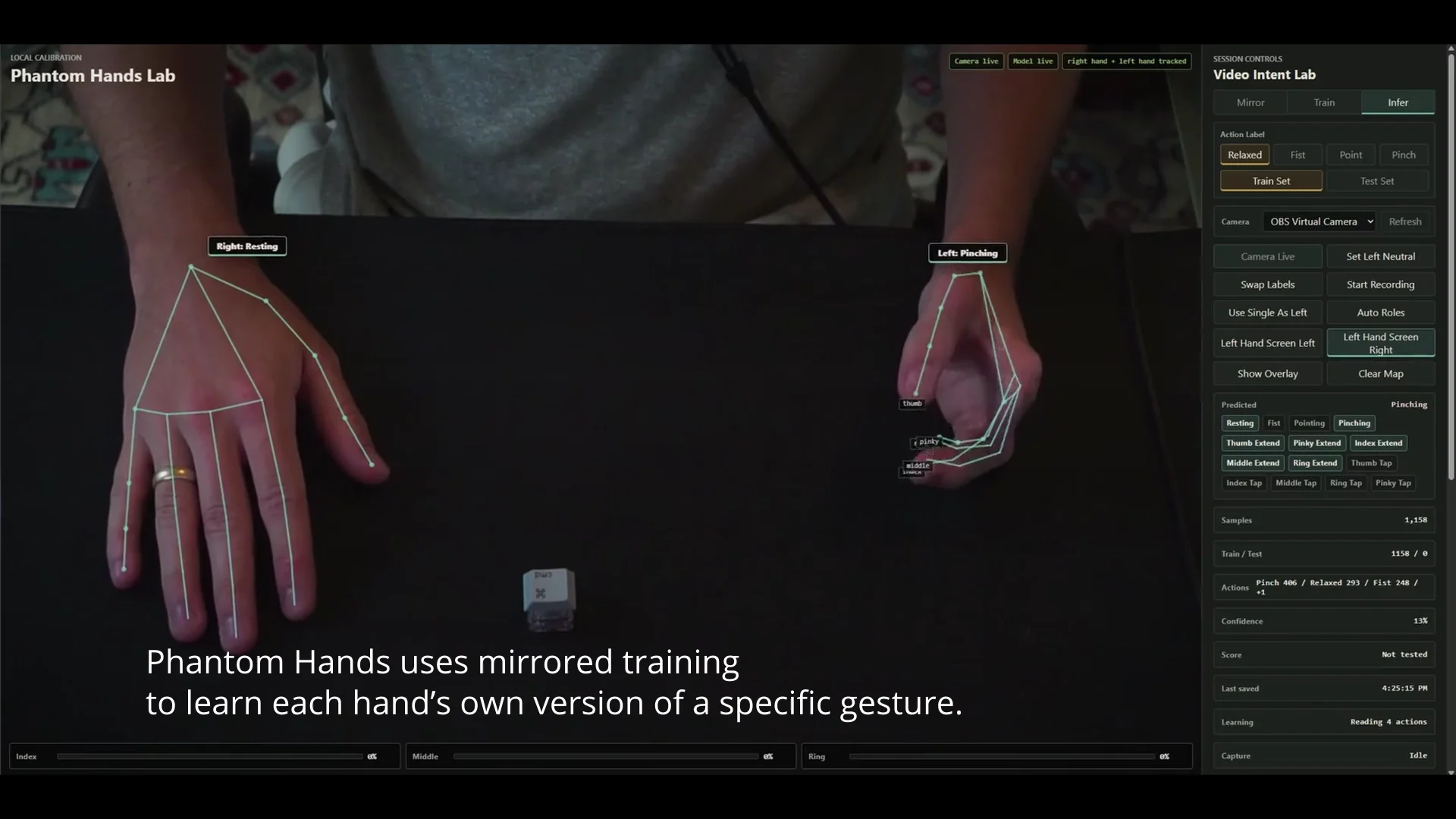 Both hands tracked in the Phantom Hands prototype