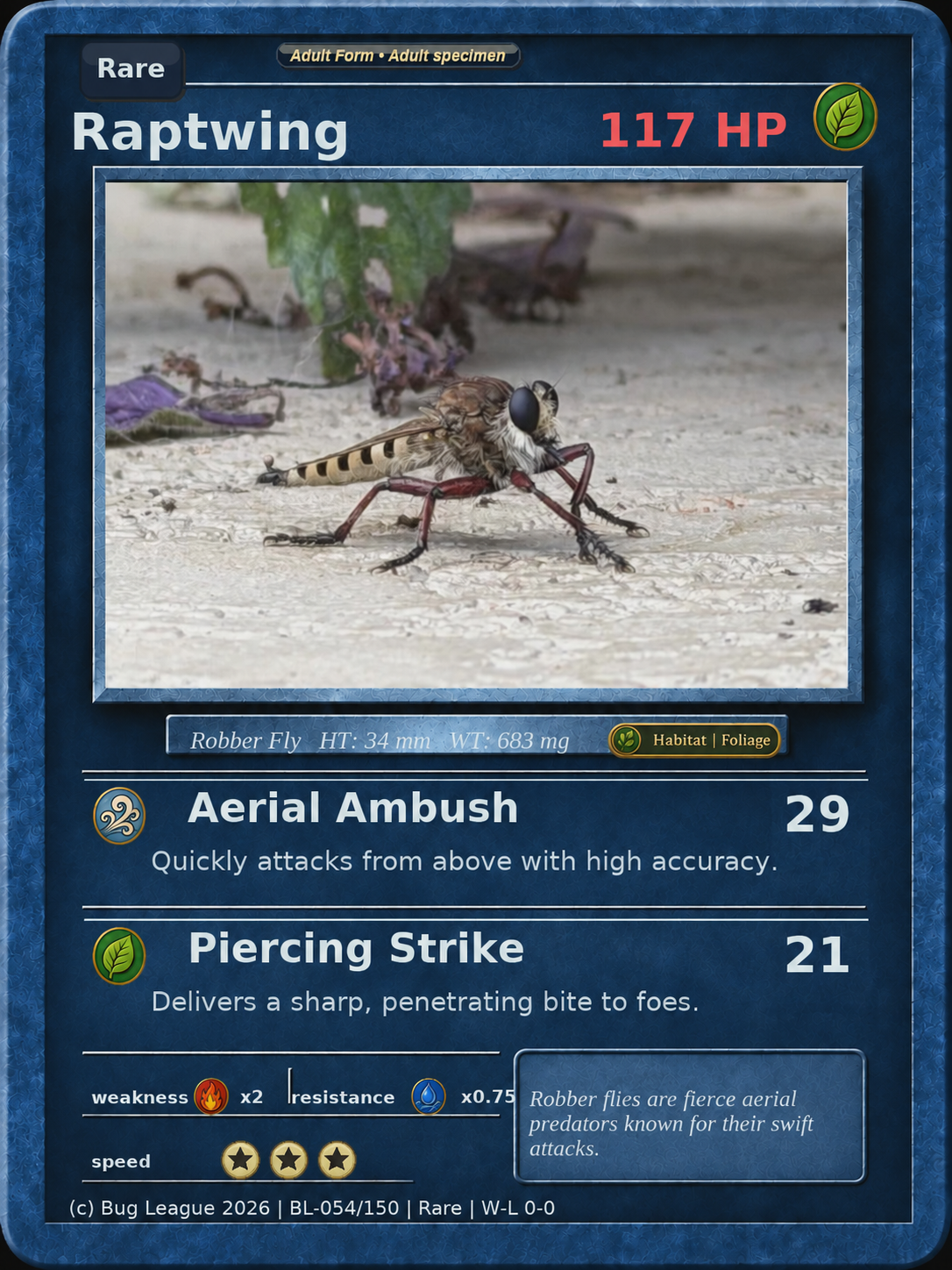 Raptwing, the demo friend’s card